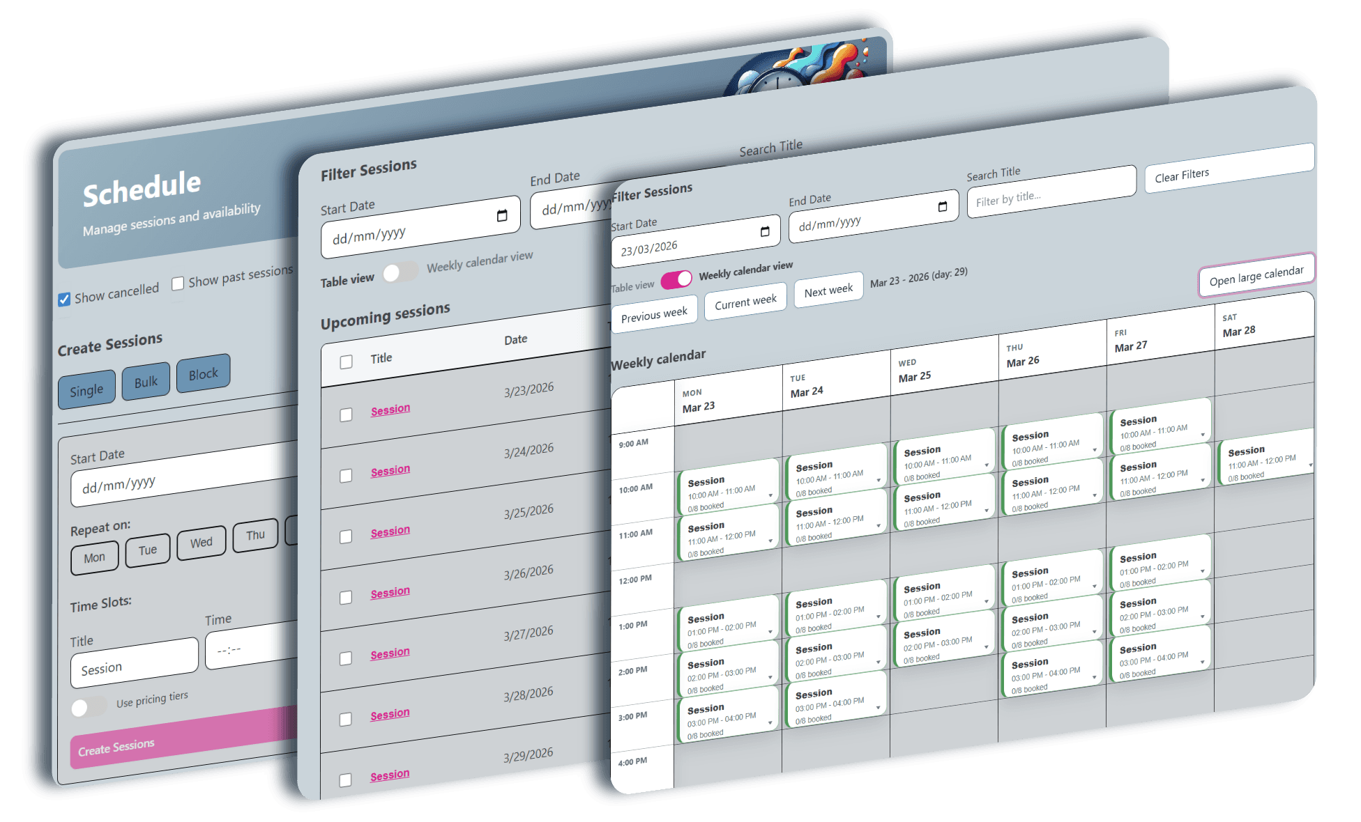 Online enrolment form for courses